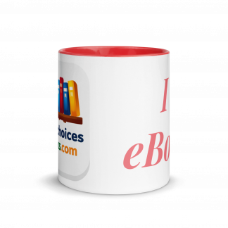 "I LOVE eBooks" Mug with Color Inside - Makes a GREAT GIFT