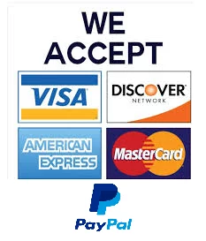 We accept the listed Credit Cards