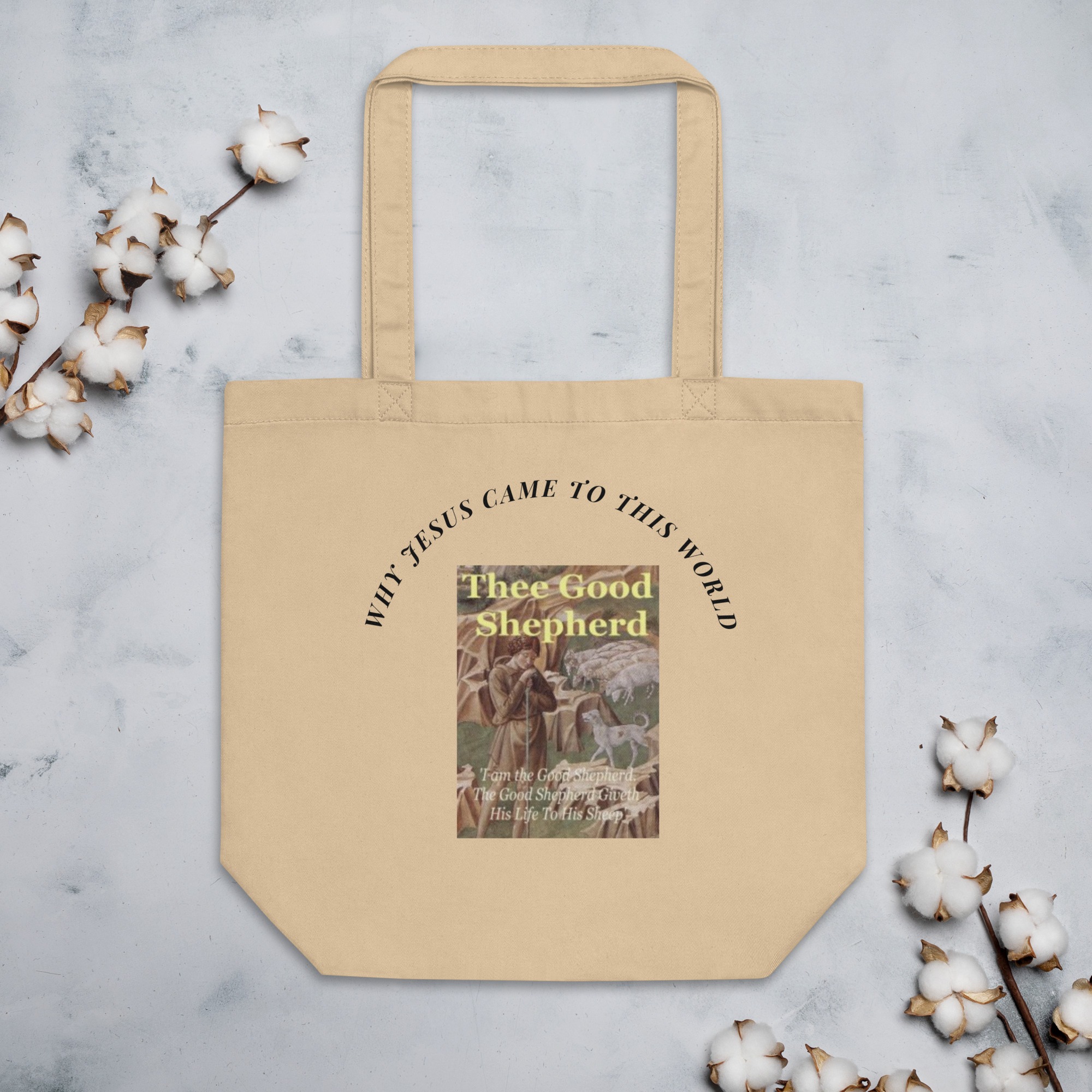 Why Jesus Came To This World - Tan Eco Tote Bag - Image 3