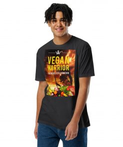 Vegan Warrior Unisex Fitted T-Shirt - Image 3