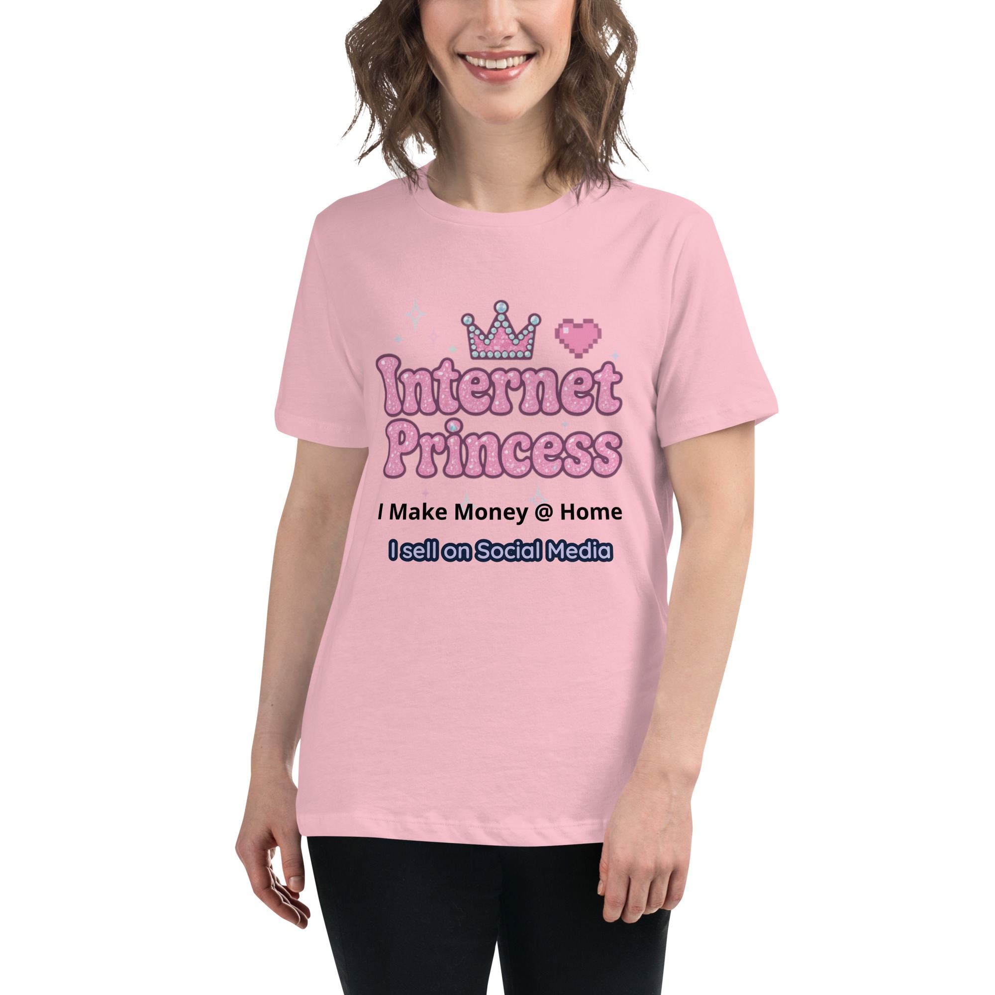Women's "Internet Princess" Relaxed Fit Cotton, Soft Everyday Tee - Image 2