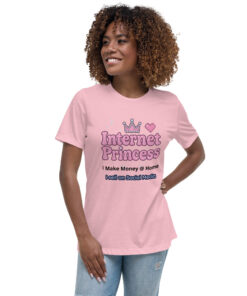 Women's "Internet Princess" Relaxed Fit Cotton, Soft Everyday Tee - Image 4