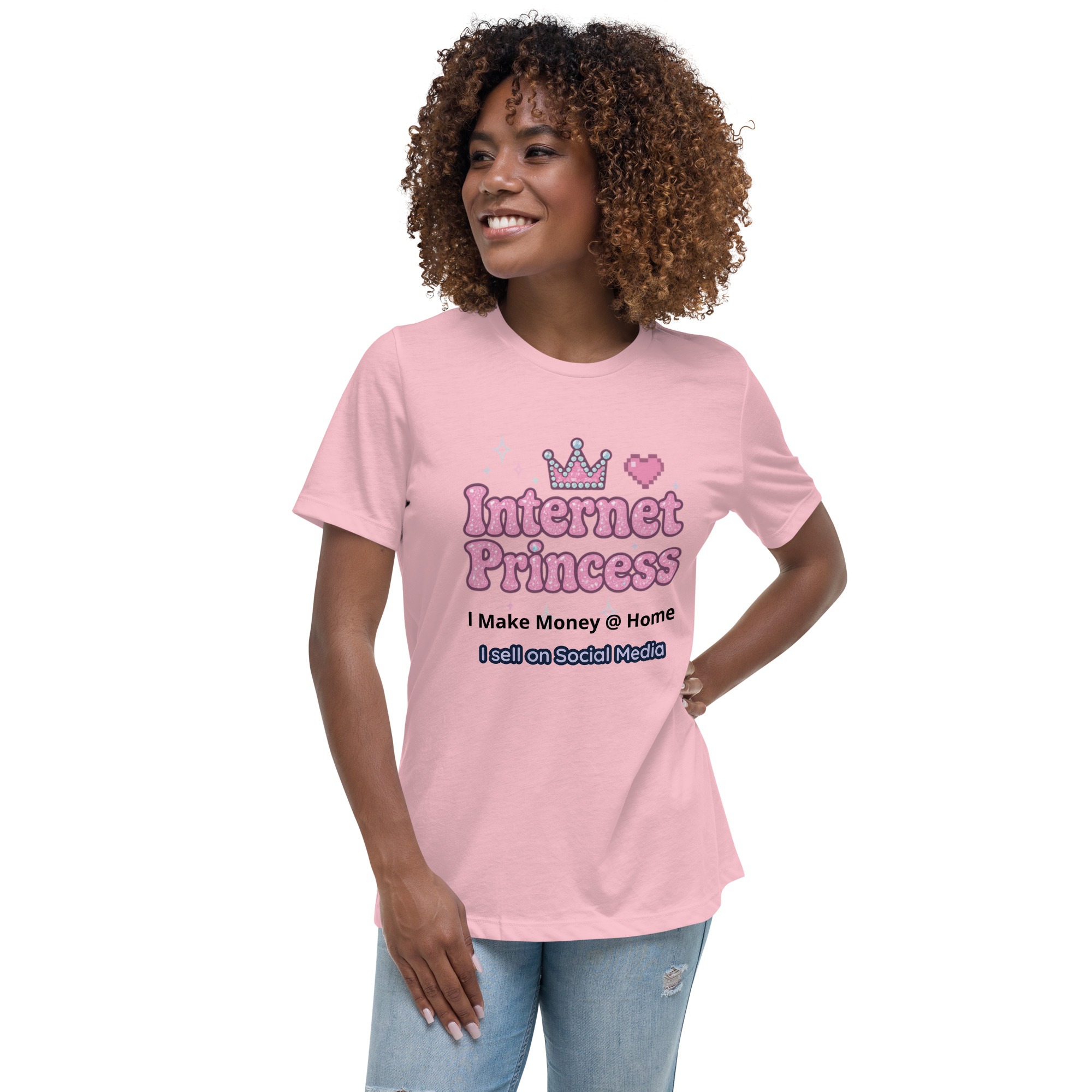 Women's "Internet Princess" Relaxed Fit Cotton, Soft Everyday Tee - Image 4