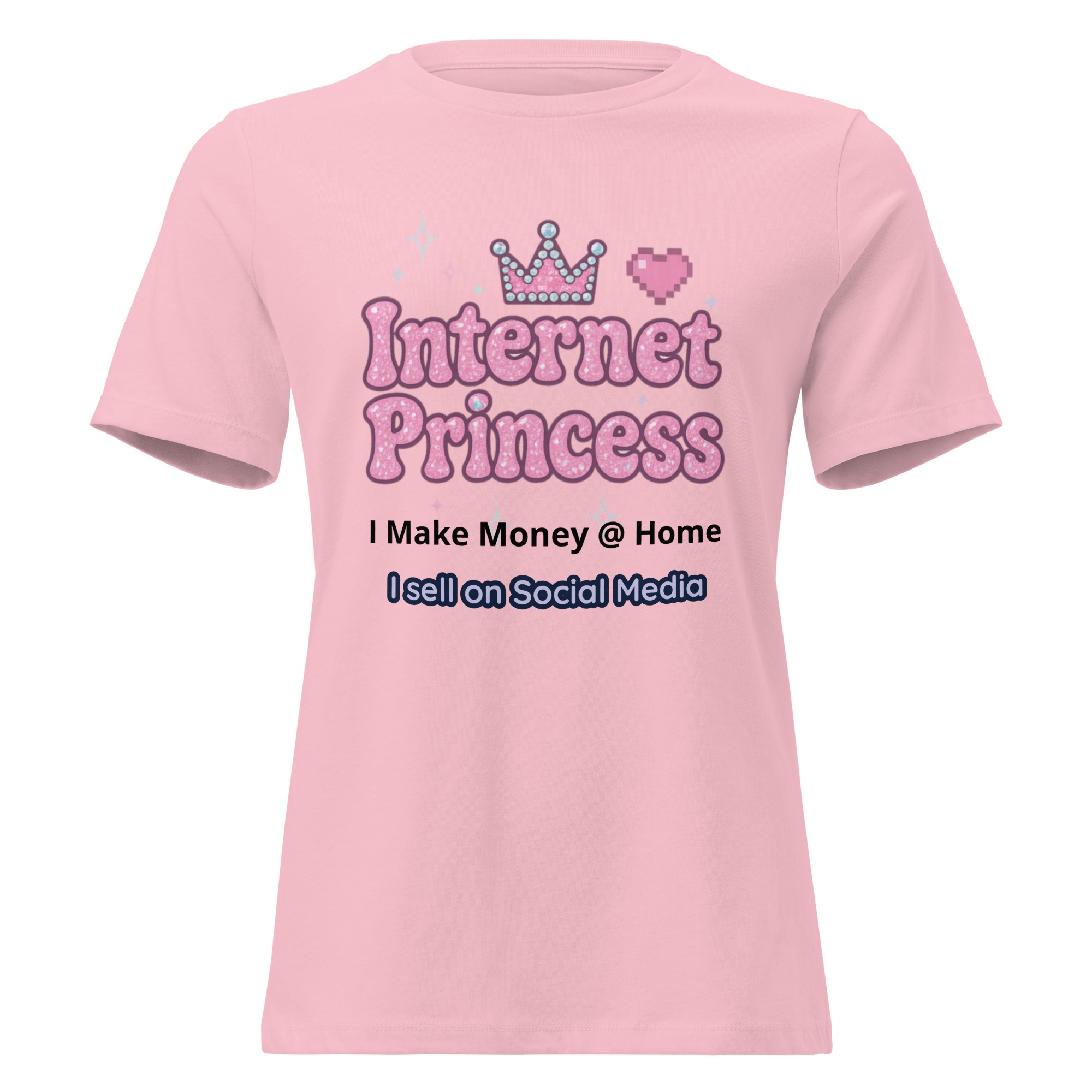 Women's "Internet Princess" Relaxed Fit Cotton, Soft Everyday Tee - Image 3